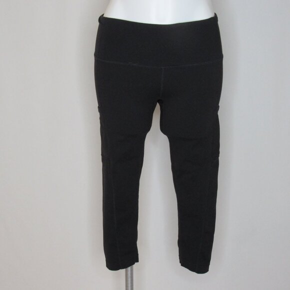 Prana Black Stash Pocket Crop Leggings 20" Women's M Medium - Picture 7 of 10